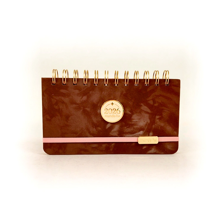 Agenda FW 2026 Minimalista Brunette con Espiral Diaria 15x21 Art.201984